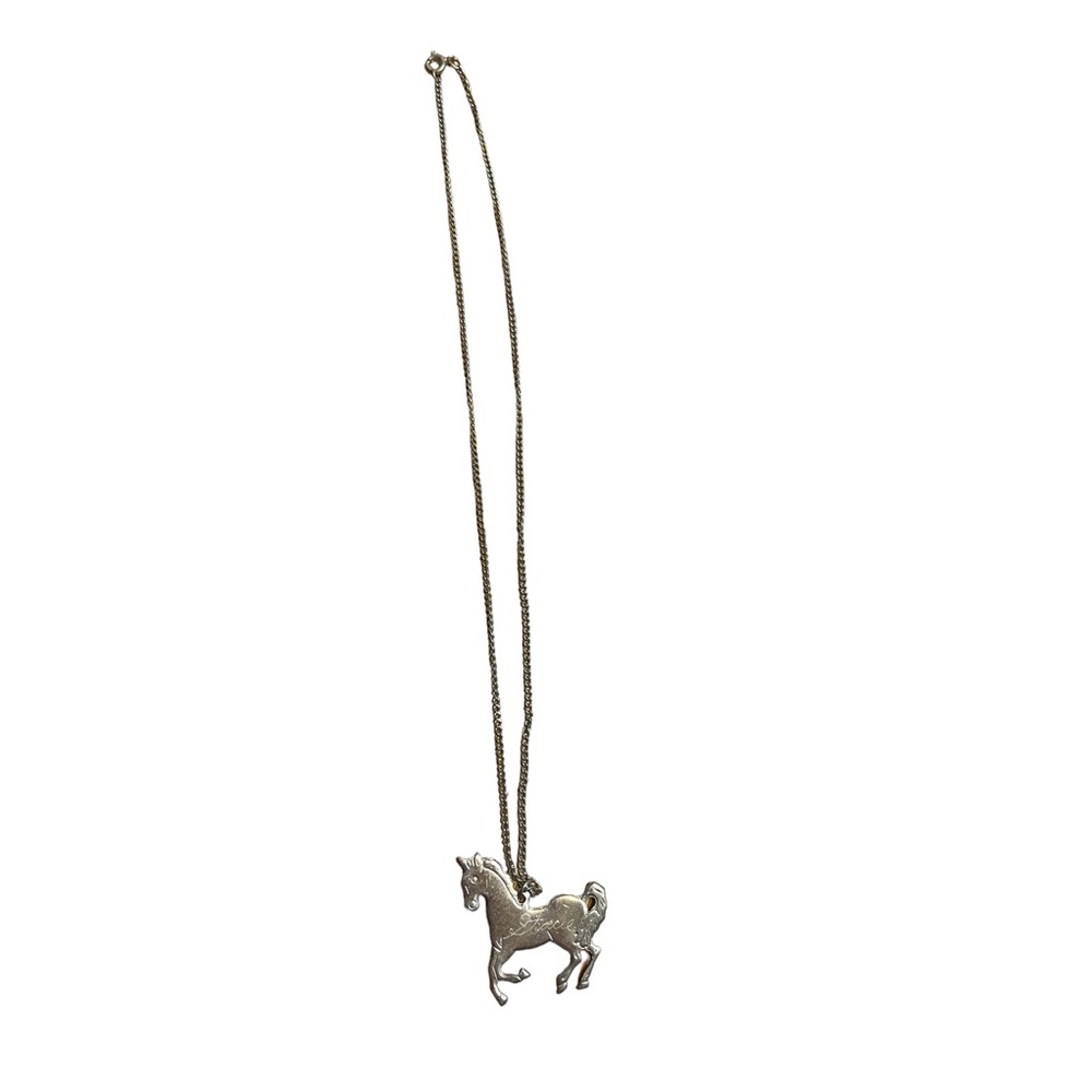 ✨3/$15 Silver Toned Horse Pendant Necklace